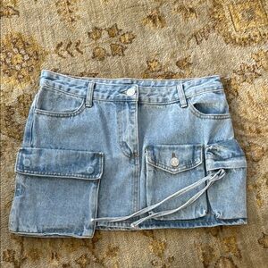 Steve Madden Light Blue Denim Mini Skirt